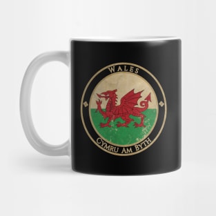 Vintage Wales Welsh Europe European EU Flag Mug